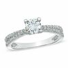 0.60 CT. T.W. Diamond Double Row Engagement Ring in 10K White Gold