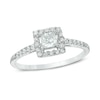 Thumbnail Image 1 of 0.45 CT. T.W. Princess-Cut Diamond Frame Engagement Ring in 10K White Gold