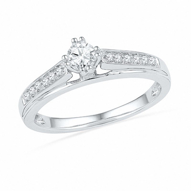 0.45 CT. T.W. Diamond Bridal Set in 10K White Gold | Peoples Jewellers