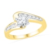Thumbnail Image 1 of 1.20 CT. T.W. Diamond Swirl Bridal Set in 10K Gold