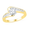 1.20 CT. T.W. Diamond Swirl Bridal Set in 10K Gold