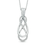 Thumbnail Image 1 of 0.10 CT. T.W. Diamond Infinity Pendant in Sterling Silver