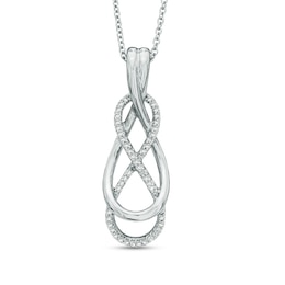 0.10 CT. T.W. Diamond Infinity Pendant in Sterling Silver