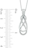 Thumbnail Image 2 of 0.10 CT. T.W. Diamond Infinity Pendant in Sterling Silver
