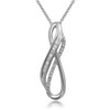Thumbnail Image 1 of 0.10 CT. T.W. Diamond Layered Infinity Pendant in Sterling Silver