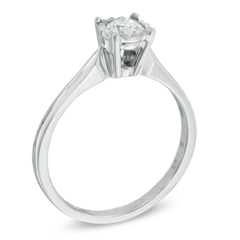 0.25 CT. Diamond Solitaire Promise Ring 10K White Gold