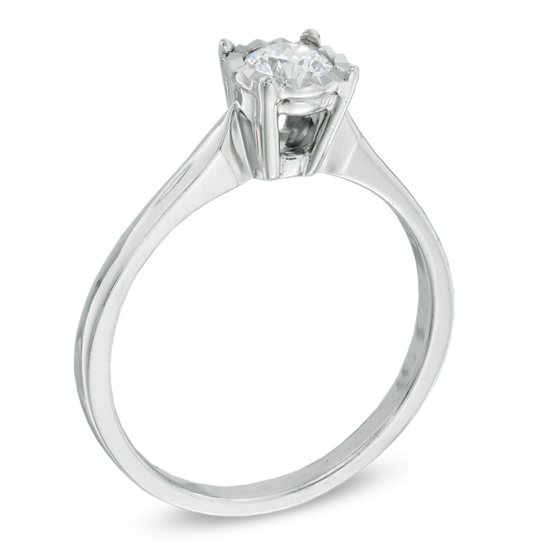 0.25 CT. Diamond Solitaire Promise Ring in 10K White Gold