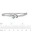 0.33 CT. T.W. Enhanced Blue and White Diamond Twist Bangle in Sterling Silver