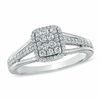 Thumbnail Image 1 of 0.50 CT. T.W. Composite Diamond Square Split Shank Ring in 10K White Gold