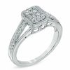 Thumbnail Image 2 of 0.50 CT. T.W. Composite Diamond Square Split Shank Ring in 10K White Gold