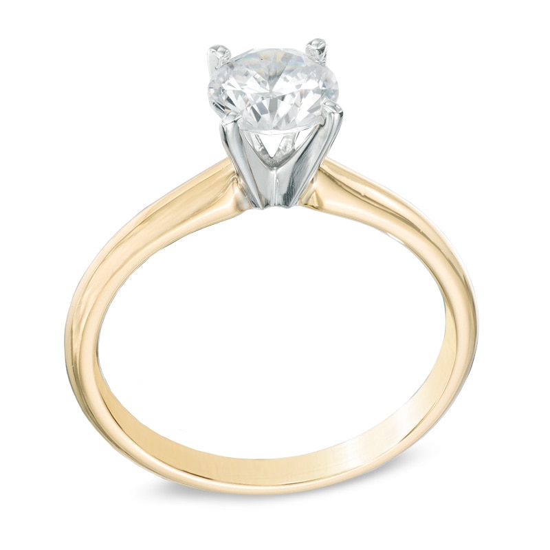 Main Image 2 of 1.00 CT. T.W. Certified Diamond Solitaire Engagement Ring in 14K Gold (J/I3)