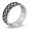 Men's 8.0mm Black PVD Lattice Stainless Steel Band - Size 10