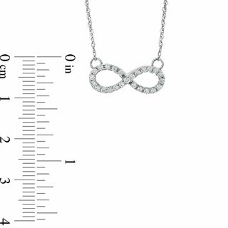 White Lab-Created Sapphire Infinity Necklace in Sterling Silver
