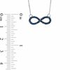 Thumbnail Image 1 of Lab-Created Blue Sapphire Infinity Necklace in Sterling Silver