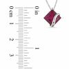 Thumbnail Image 1 of 8.0mm Princess-Cut Lab-Created Ruby Overlay Pendant in 10K White Gold - 17"