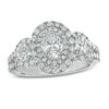 Thumbnail Image 0 of Vera Wang Love Collection 1.45 CT. T.W. Oval Diamond Three Stone Engagement Ring in 14K White Gold