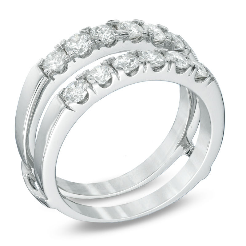 0.96 CT. T.W. Certified Canadian Diamond Solitaire Enhancer 14K White Gold (I/I1)