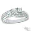 1.00 CT. T.W. Princess-Cut Diamond Three Stone Slant Ring in 14K White Gold