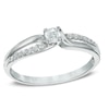 Thumbnail Image 0 of Diamond Accent Three Stone Promise Ring in Sterling Silver