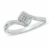 Thumbnail Image 0 of Diamond Accent Solitaire Heart Promise Ring in Sterling Silver