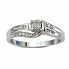 Thumbnail Image 0 of Princess-Cut Blue Sapphire and 0.06 CT. T.W. Diamond Three Stone Promise Ring in 10K White Gold