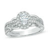 Thumbnail Image 0 of Vera Wang Love Collection 0.95 CT. T.W. Oval Diamond Loose Braid Engagement Ring in 14K White Gold