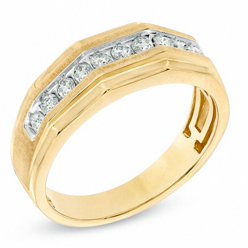 Main Image 2 of Men's 1.00 CT. T.W. Diamond Ring in 10K Gold