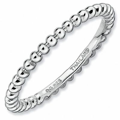 Stackable Expressions™ 1.5mm Beaded Ring in Sterling Silver
