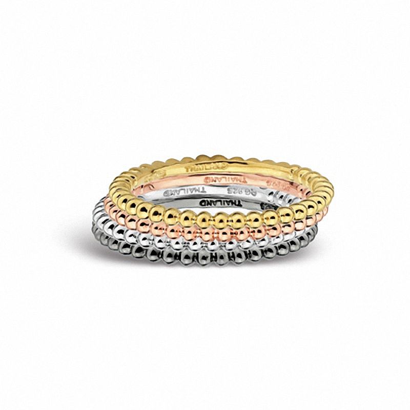 Stackable Expressions™ 1.5mm Beaded Ring in Sterling Silver