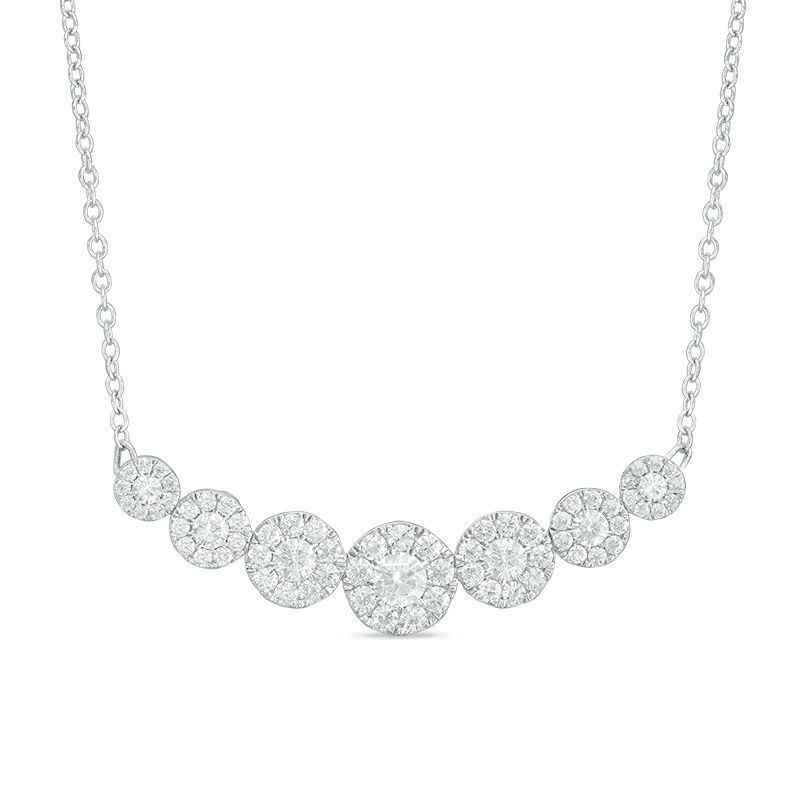 1.00 CT. T.W. Composite Diamond Necklace in 10K White Gold | Peoples ...