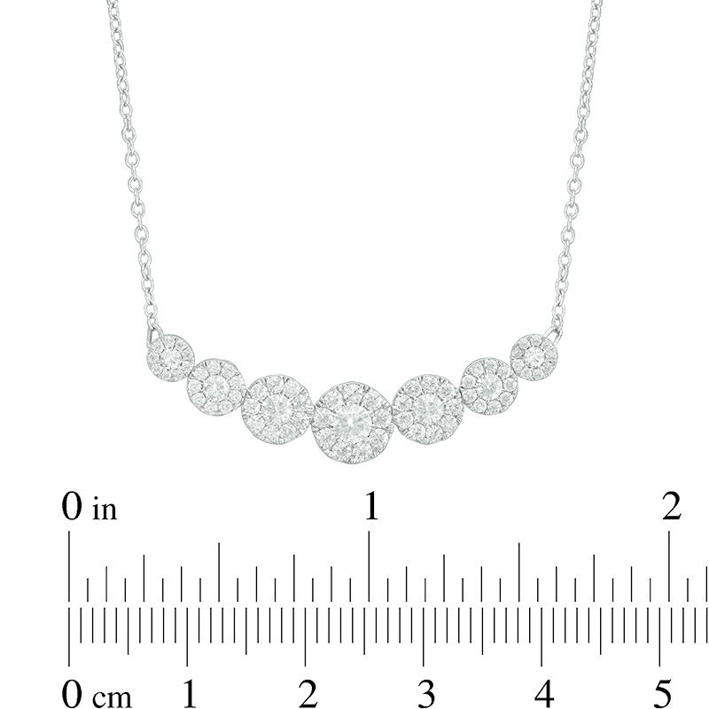 Main Image 2 of 1.00 CT. T.W. Composite Diamond Necklace in 10K White Gold