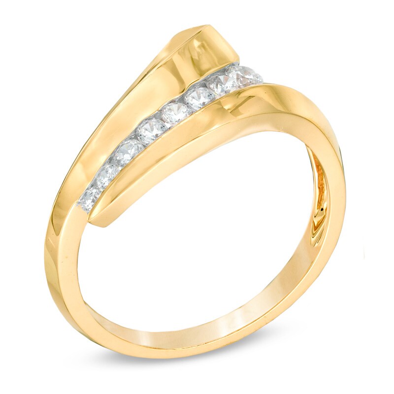 Main Image 2 of 0.33 CT. T.W. Diamond Bypass Ring in 10K Gold