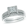 Thumbnail Image 0 of 0.50 CT. T.W. Princess-Cut Quad Diamond Bridal Set in 10K White Gold