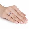 3.5mm Tanzanite and Diamond Accent Twist Ring in Sterling Silver