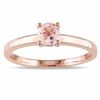 5.0mm Morganite Solitaire Promise Ring in 10K Rose Gold