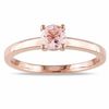 Thumbnail Image 1 of 5.0mm Morganite Solitaire Promise Ring in 10K Rose Gold
