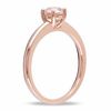 Thumbnail Image 2 of 5.0mm Morganite Solitaire Promise Ring in 10K Rose Gold