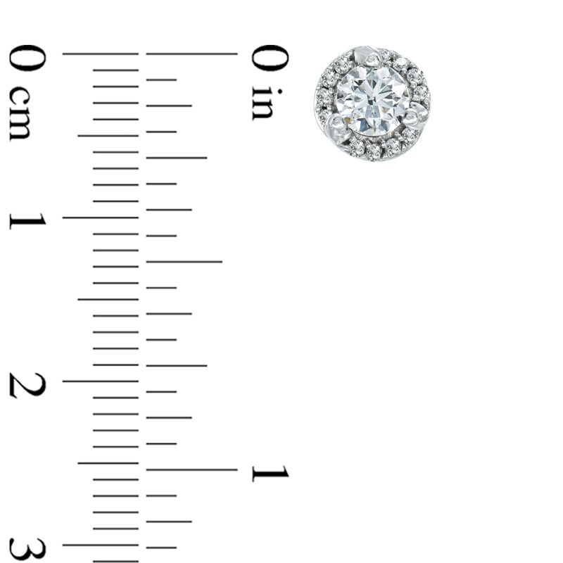 0.80 CT. T.W. Diamond Swirl Stud Earrings in 10K White Gold