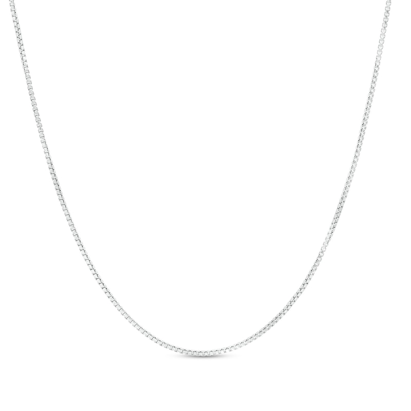 0.9mm Box Chain Necklace in Sterling Silver - 18"|Peoples Jewellers