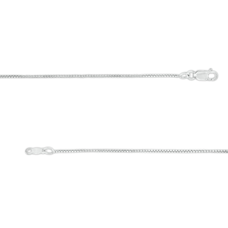 0.9mm Box Chain Necklace in Sterling Silver - 18"