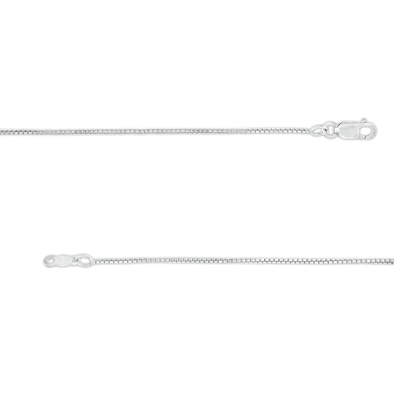 Main Image 3 of 0.9mm Box Chain Necklace in Sterling Silver - 18"