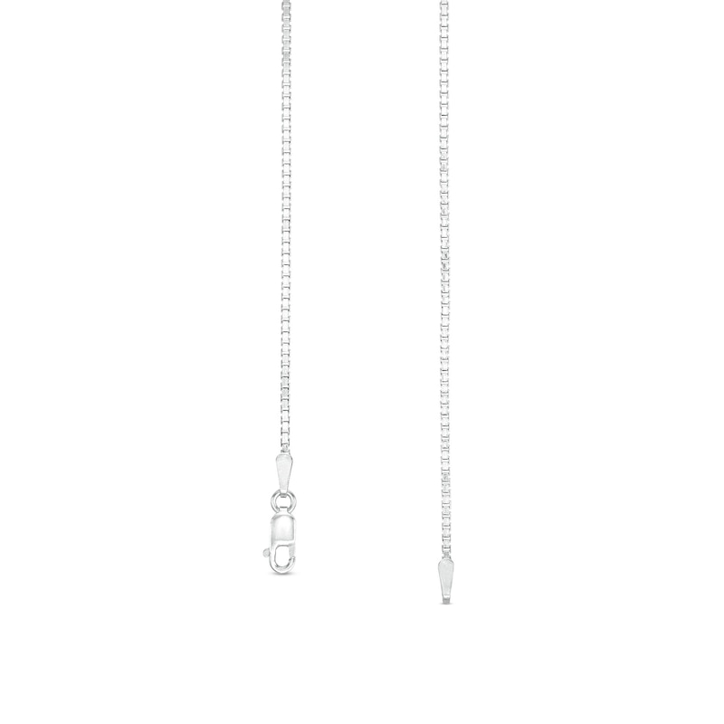 Main Image 3 of 1.3mm Box Chain Necklace in Sterling Silver - 18"