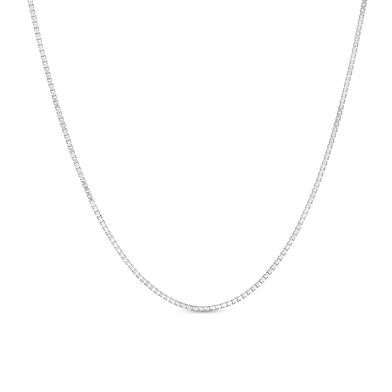 Main Image 1 of 1.3mm Box Chain Necklace in Sterling Silver - 22"