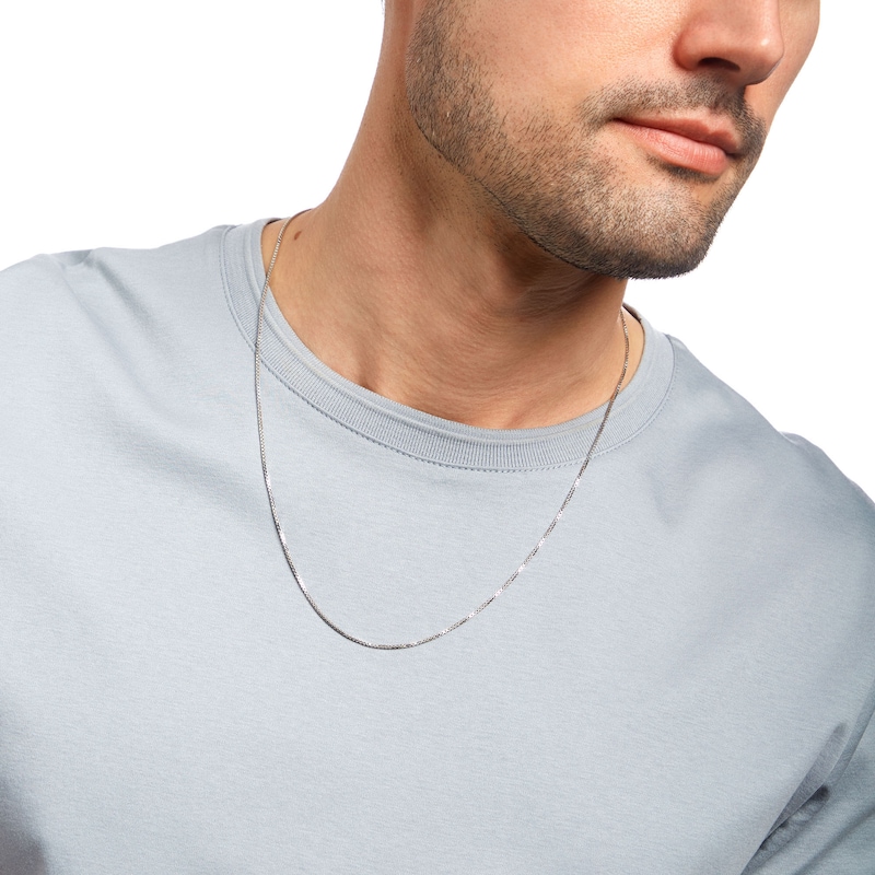 Main Image 2 of 1.3mm Box Chain Necklace in Sterling Silver - 22"