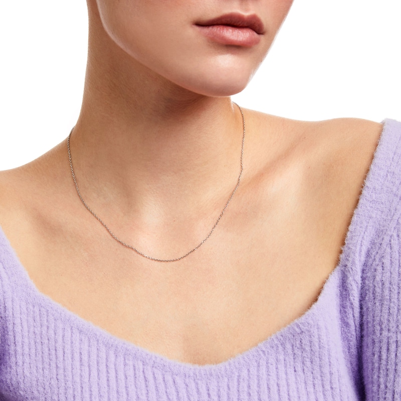 Main Image 2 of 1.4mm Cable Chain Necklace in Sterling Silver - 18"