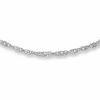Thumbnail Image 1 of Ladies' 1.5mm Adjustable Singapore Chain Necklace in Sterling Silver - 22"