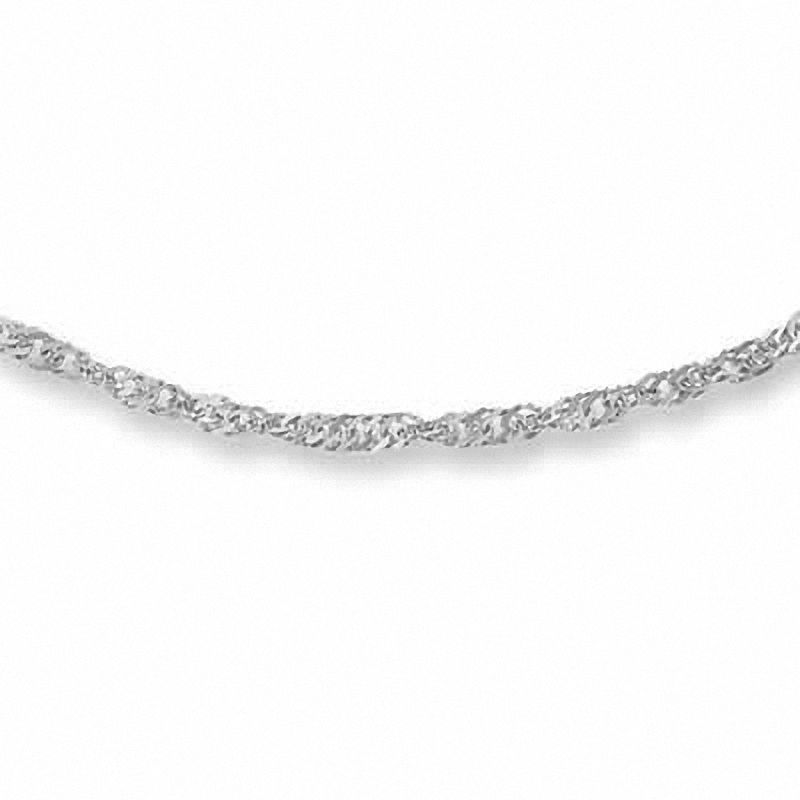 Ladies' 1.5mm Adjustable Singapore Chain Necklace in Sterling Silver - 22"|Peoples Jewellers