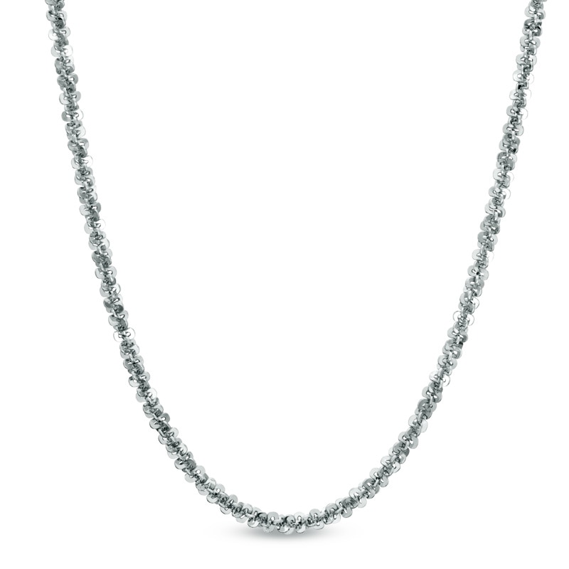 Main Image 1 of Ladies' 1.5mm Sparkle Chain Necklace in Sterling Silver - 18"