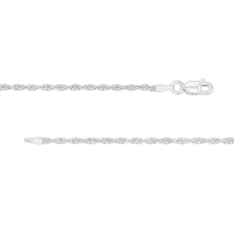 2.0mm Singapore Chain Necklace in Sterling Silver - 16"