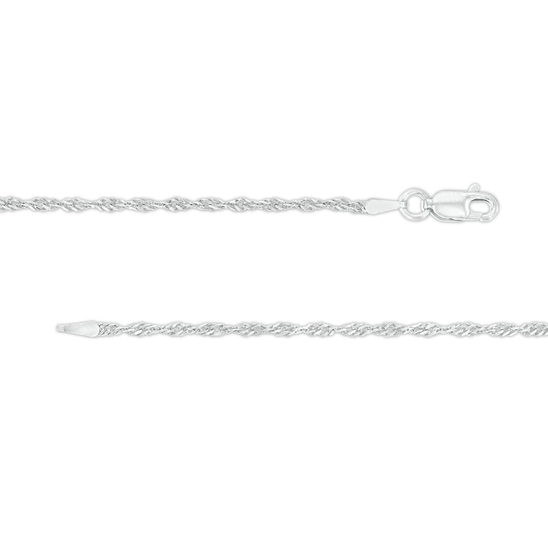Main Image 3 of 2.0mm Singapore Chain Necklace in Sterling Silver - 16"